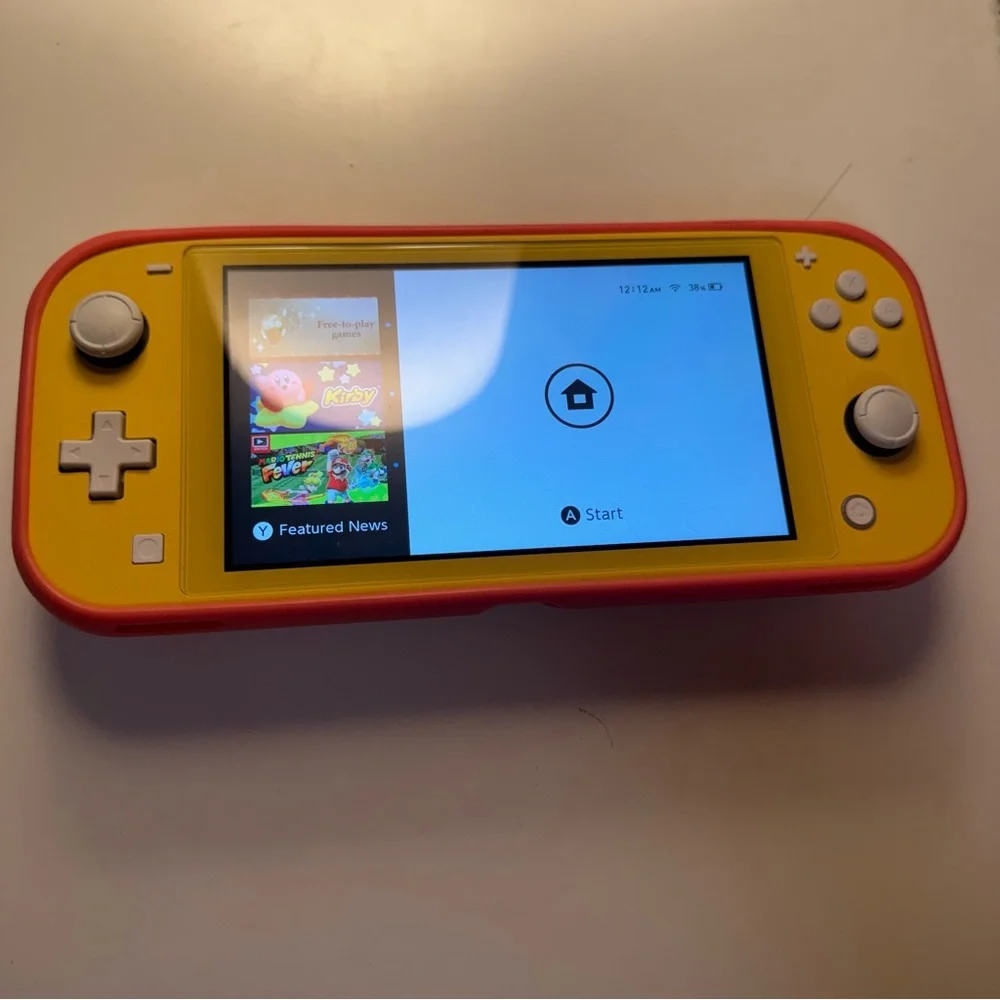 Yellow Nintendo Switch Lite Handheld Console w/ Protective & Travel Case